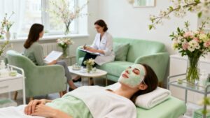 Aesthetic clinic promoting seasonal rejuvenation and pampering treatments.